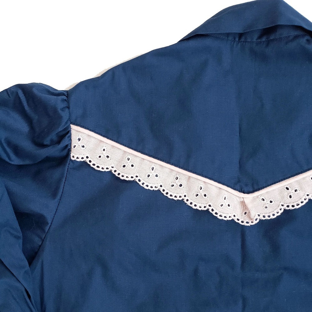 VINTAGE ROCKABILLY BLUES BLOUSE - Picture 3 of 5